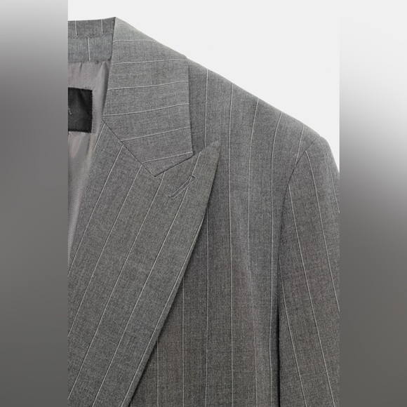 ZARA OVERSIZE PINSTRIPE BLAZER - Picture 12 of 15